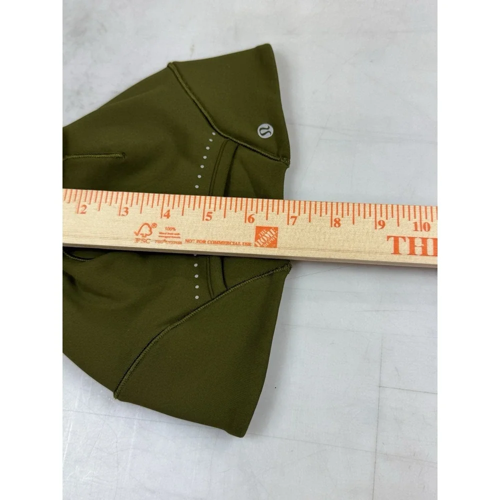 Lululemon Run For It‎ All Olive Green Running Beanie Reflective Cold Weather Hat